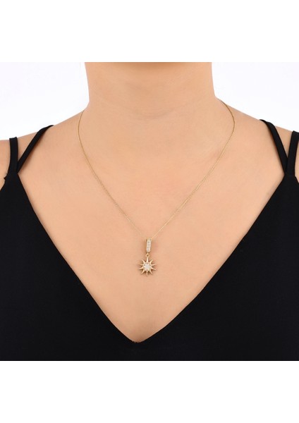 Altın Güneş Kolye Ucu - 14K modelleri