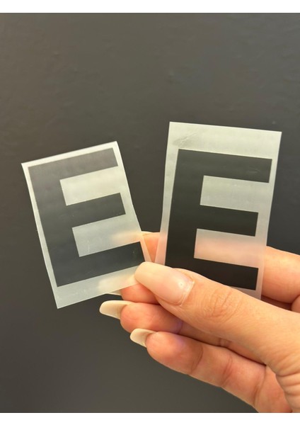 2 Li Ütü Ile Yapışan E Harfi Arma Transfer Baskı 5x4 cm