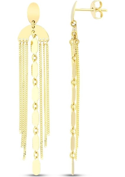 Tasarım Altın Küpe - 14K