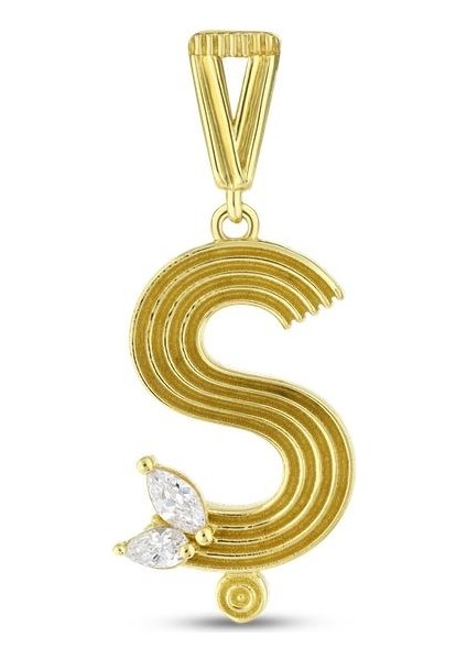 Altın Ş Harf Kolye Ucu - 14K