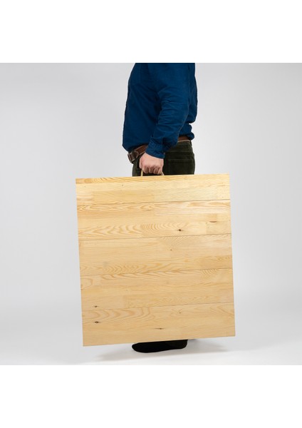 Kamp, Piknik, Balkon, Bahçe ve Yemek Masası Özel Tasarım Masa, 2 Kademe Ayaklı, 70X150 Cm, Ham Renk