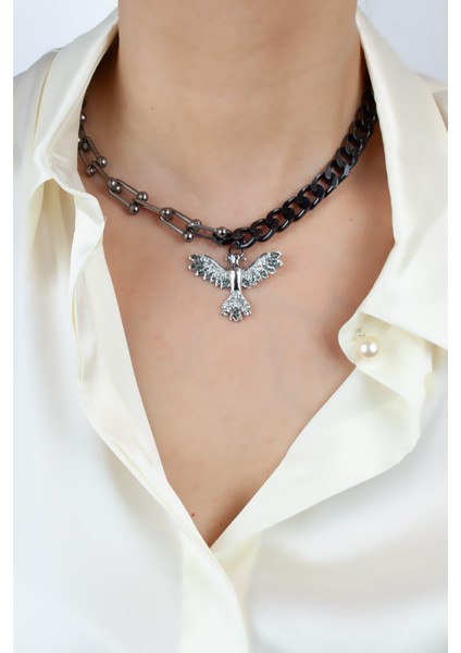 Zirkon Taşlı Ankakuş Figür Kolye fiyatları