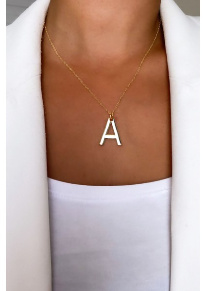 Ince Zincir Harf Kolye A Harfi
