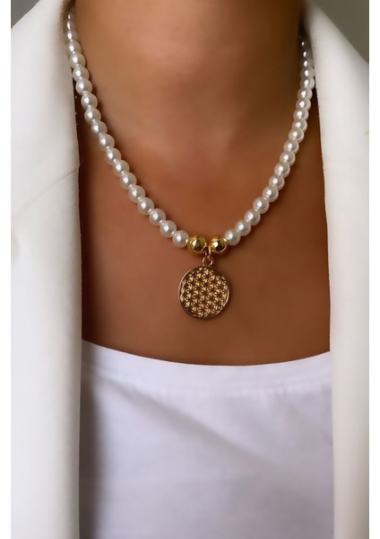 Yaşam Ağacı Uçlu Inci Kolye