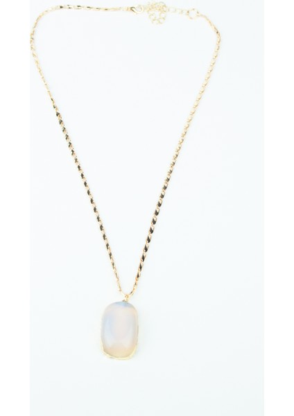 Doğal Taş Gold Kolye modelleri