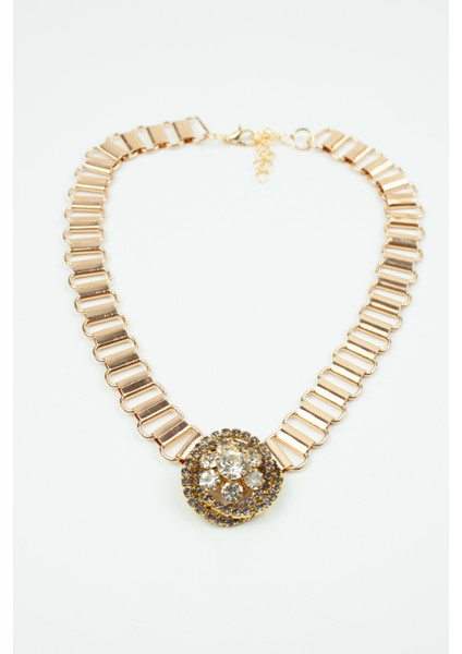 Zirkon ve Kristal Taş Uçlu Geometrik Zincir Kolye fırsatları