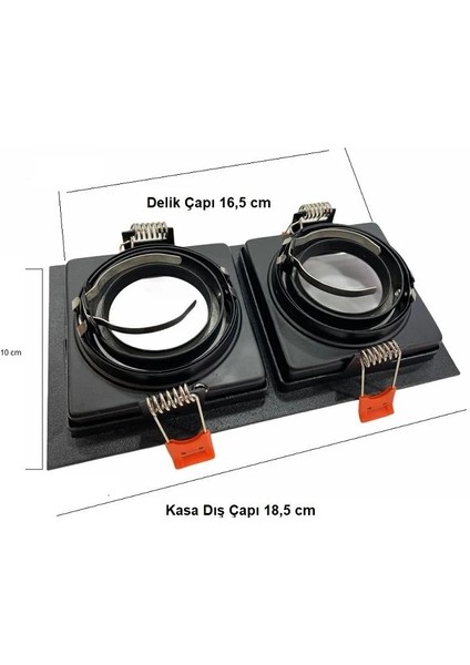 Buğz Eco Lounge Cata Ct 5019 Ikili Siyah Spot Kasası fiyatları