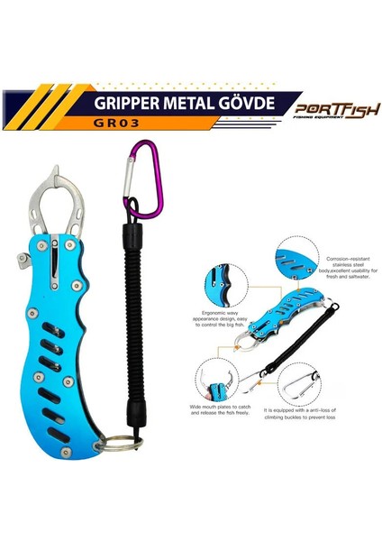 Portfish Gripper Alüminyum Balık Tutucu SİYAH fiyatları
