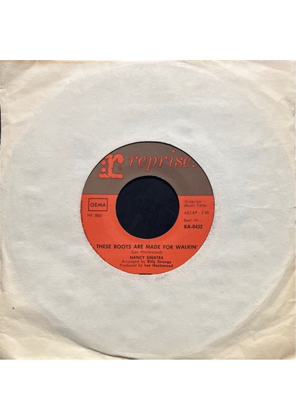 Nancy Sinatra These Boots Are Made For Walkin' 45LIK Plak