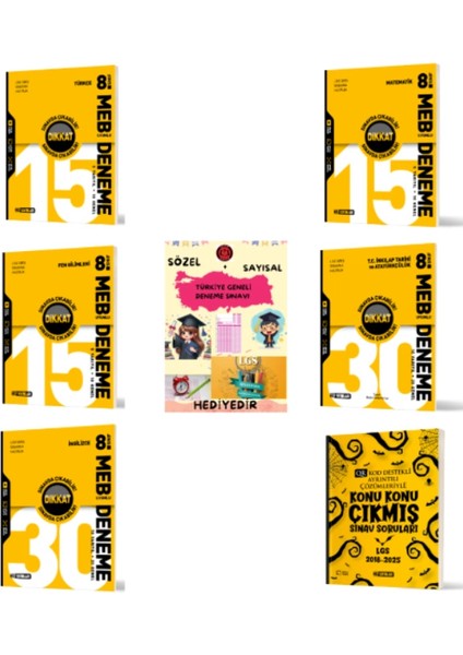 8. Sınıf Konu Konu Çıkmış Sınav Soruları - Deneme Seti ve Hediye