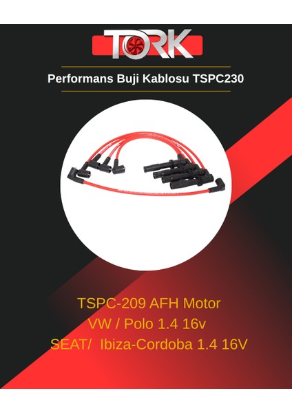Vw / Polo - Seat / Ibiza-Cordoba 1.4 16V – Afh Motor Performans Buji Kablosu