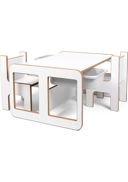 2 Kişilik Çekmeceli Oyun, Aktivite, Etkinlik Masası, Beyaz-Beyaz, 18MM Mdf modelleri