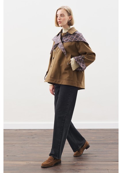 Greta Şal Detaylı Parka Ceket Haki fırsatları