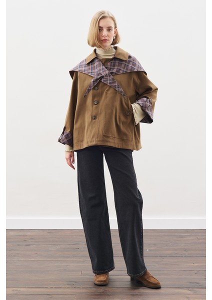 Greta Şal Detaylı Parka Ceket Haki indirimleri