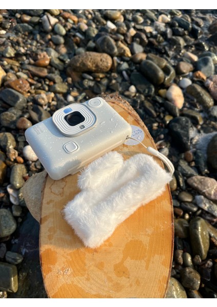 Beyaz Peluş Mandal Toka