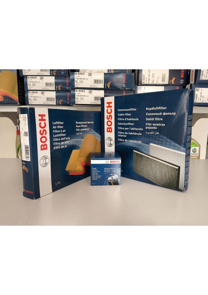 Bosch Vag Grubu 3’lü Filtre Seti – Yağ, Hava, Polen (1.5 Tsi Vw Passat, Seat Leon Uyumlu) ✅