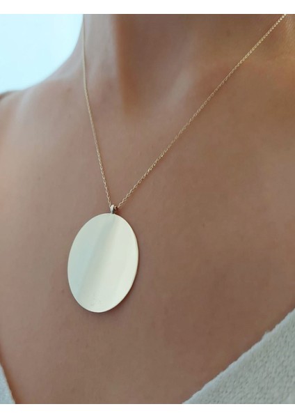 14 Ayar Altın 2.07 Gram Plaka Kolye