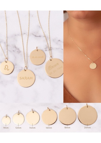 14 Ayar Altın 2.07 Gram Plaka Kolye modelleri