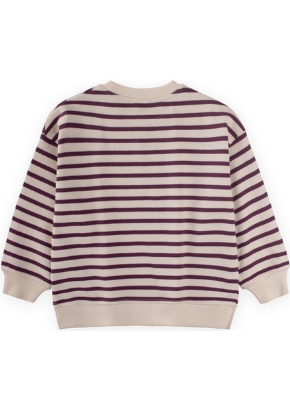 Çizgili Karyoka Detaylı Mevsimlik Sweat 2-12 Yaş Mürdüm fiyatları