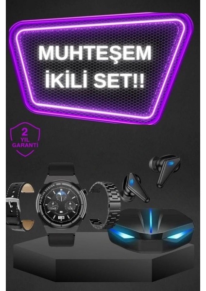 Kablosuz Bluetooth Bağlantılı Kulaklık ve Dokunmatik Ekran Akıllı Saat Arama Cevaplama fiyatları