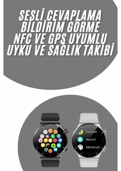 Akıllı Saat Uyku ve Sağlık Takibi Nfc Uyumlu Bluetoooth Bağlantılı Android Ios Uyumlu