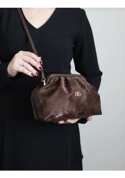 Gizli Burslu Süet Ekstra Askılı Kadın Clutch El Kol Omuz Çantası fiyatları