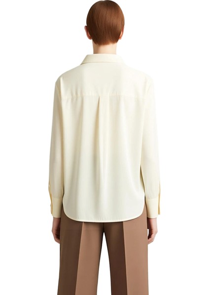 Kadın Çizgili Oversize Gömlek Modern Kesim ve Yüksek Yaka Detayları Ile Şıklık Sunar Rahat indirimleri