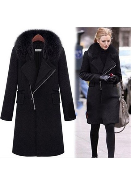 Kışlık Kaşe Kürklü Kadın Kaban modelleri