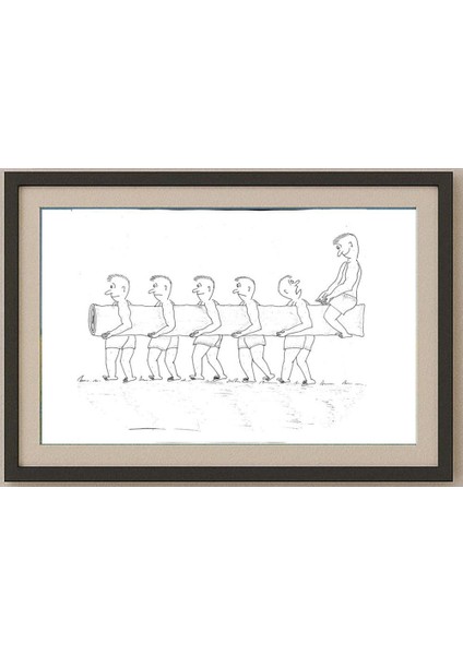 Gangadhar 36x29cm Orijinal Karikatür Tablo