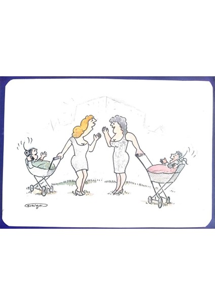 Wolfgang Schlegel 29X21CM Orijinal Karikatür Tablo modelleri