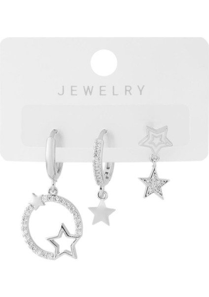 Üçlü Küpe Silver