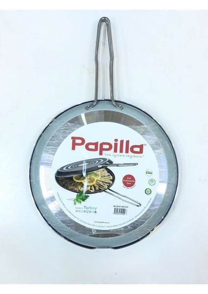 Redio 32 cm Çift Taraflı Balık Börek Hamsi Krep Menemen Tavası Yeşil