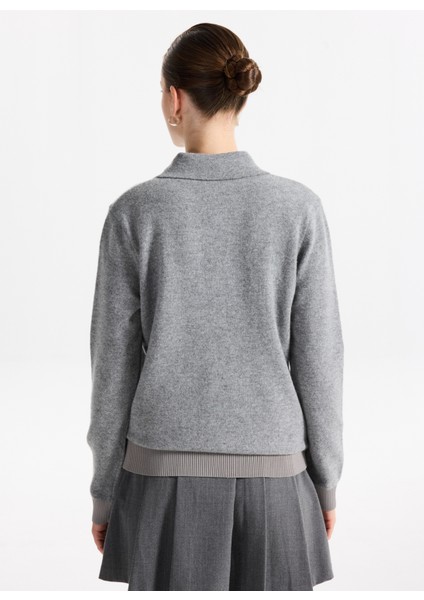 Gri Melanj Kadın Hırka F5WL-HRK0008 fırsatları