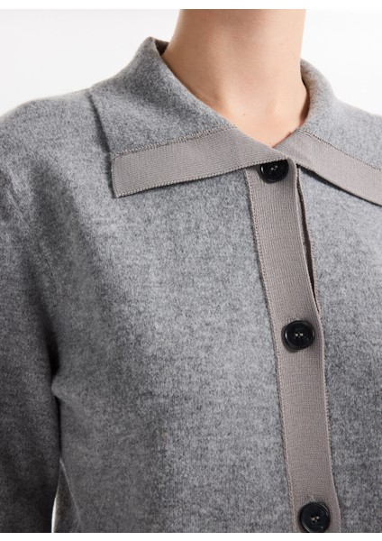 Gri Melanj Kadın Hırka F5WL-HRK0008 indirimleri