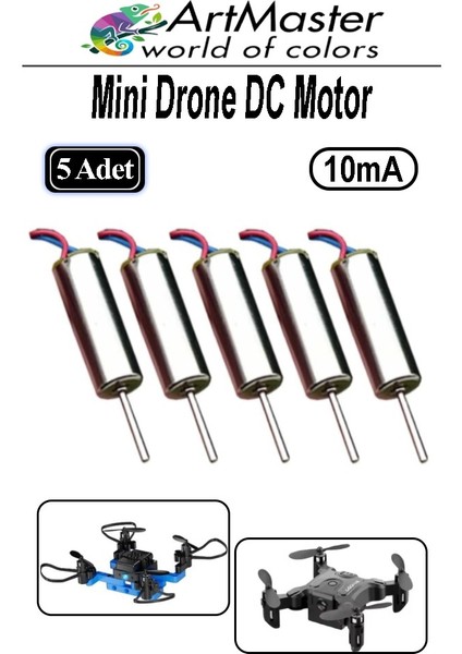 Mini Drone Motoru 5 Adet Çekirdeksiz Yüksek Hızlı Güçlü Deney Dc Dron Motoru Uçak Mini Drone Motoru Okul Helikopter