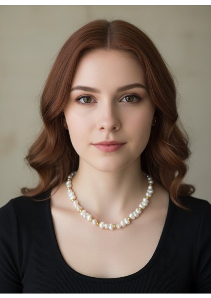 Barok Inci Detaylı Kolye