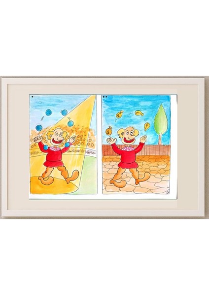 Hosnieh Akbari Kamran Var 29X21CM Orijinal Karikatür Tablo fırsatları