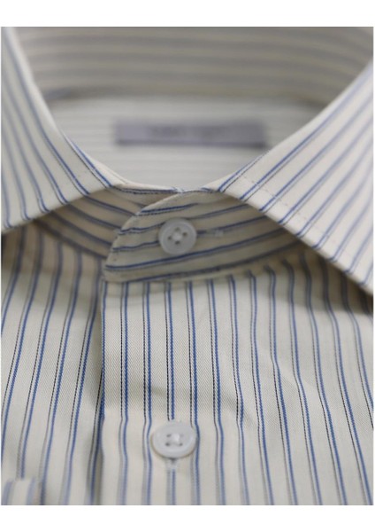 Bej Tam Italyan Yaka Klasik Gömlek modelleri