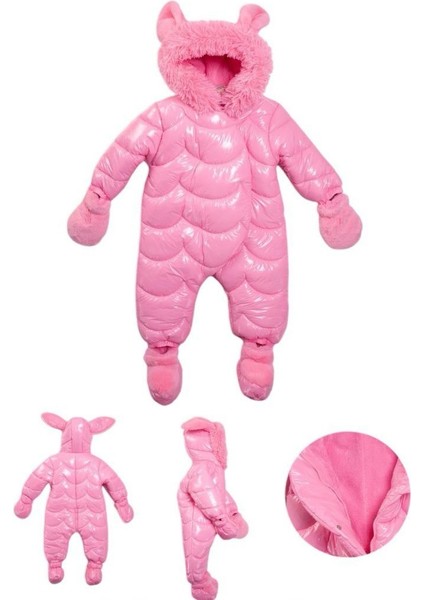 Kız Bebek Astronot Tulum - Kozmonot Tulum Tavşan Kulaklı