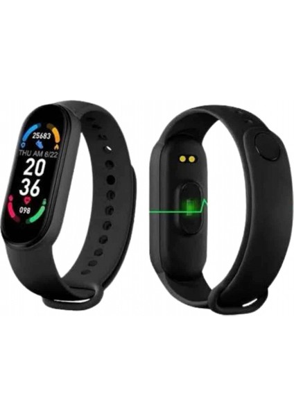 M6 Akıllı Bileklik Siyah Adımsayar Spor Takibi Android ve Ios Uyumlu fiyatları