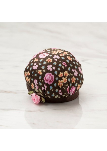 Loren Kola Takılabilir Kahverengi Çiçekli Iğnedanl