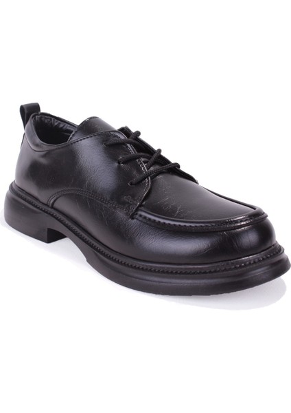 DZA07-8892550 Siyah Günlük Bağcıklı Loafer Kadın Ayakkabı