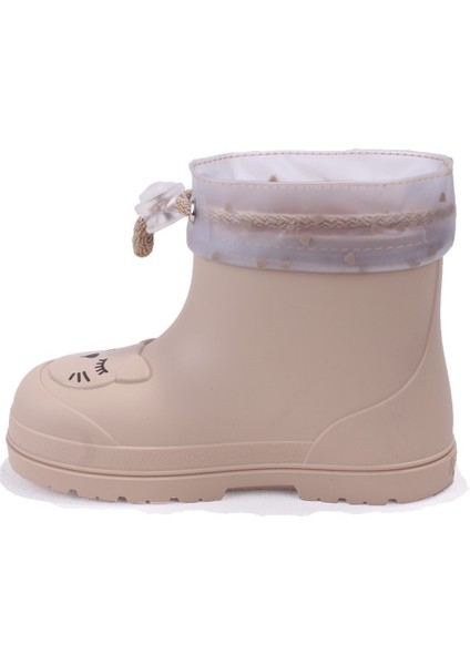 CC334 Mendi Gato Bej Kürklü Günlük Kız Çocuk Yağmur Çizme modelleri