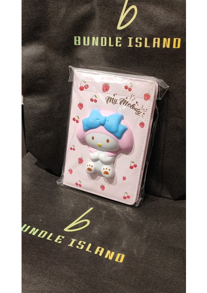 My Melody 3D Kapaklı Cilltli Çizgili Defter