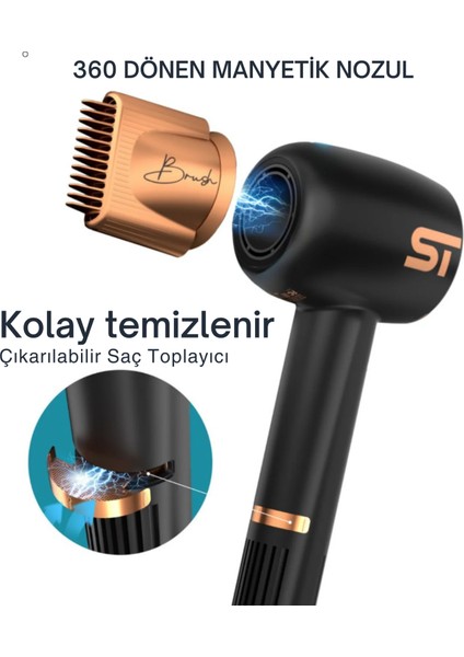 Saç Kurutma Makinesi – 3 Hız Ayarı, Soğuk Hava, Profesyonel indirimleri