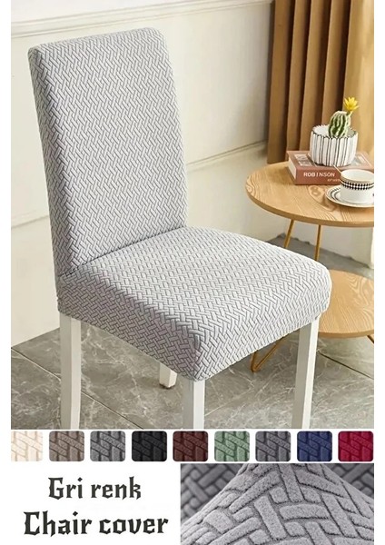 Sandalye Kılıfı ,lıkralı ,yıkanabılır 1 Adet Krem Renk Yüksek Kalite