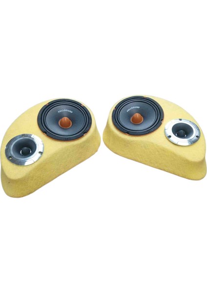 Polyesterli Boş Pandizot 16 cm Hoparlör 10 cm Tweeter Yuvalı Sarı Mdf (2 Adet Sağ ve Sol ) fiyatları