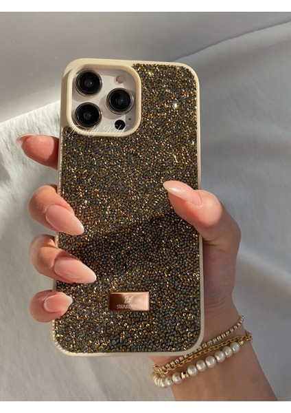 iPhone (16 Pro Max) Uyumlu Lüks Taşlı Kılıf