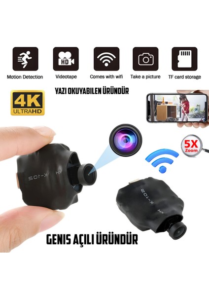 1080P Gizli Mini Wifi Güvenlik Kamerası Mikro Gözetleme Güvenlik Gizli Video Kamera