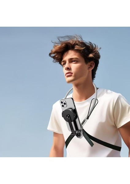 2in1 Boyun Askılı Magsafe Telefon Tutucu Güçlü Mıknatıs Eller Serbest Magnetik